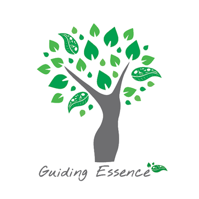 Guiding Essence Traditional Chinese Medicine & Acupuncture logo green and grey with tree