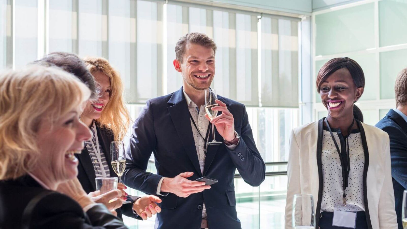 Group of business professionals having an event