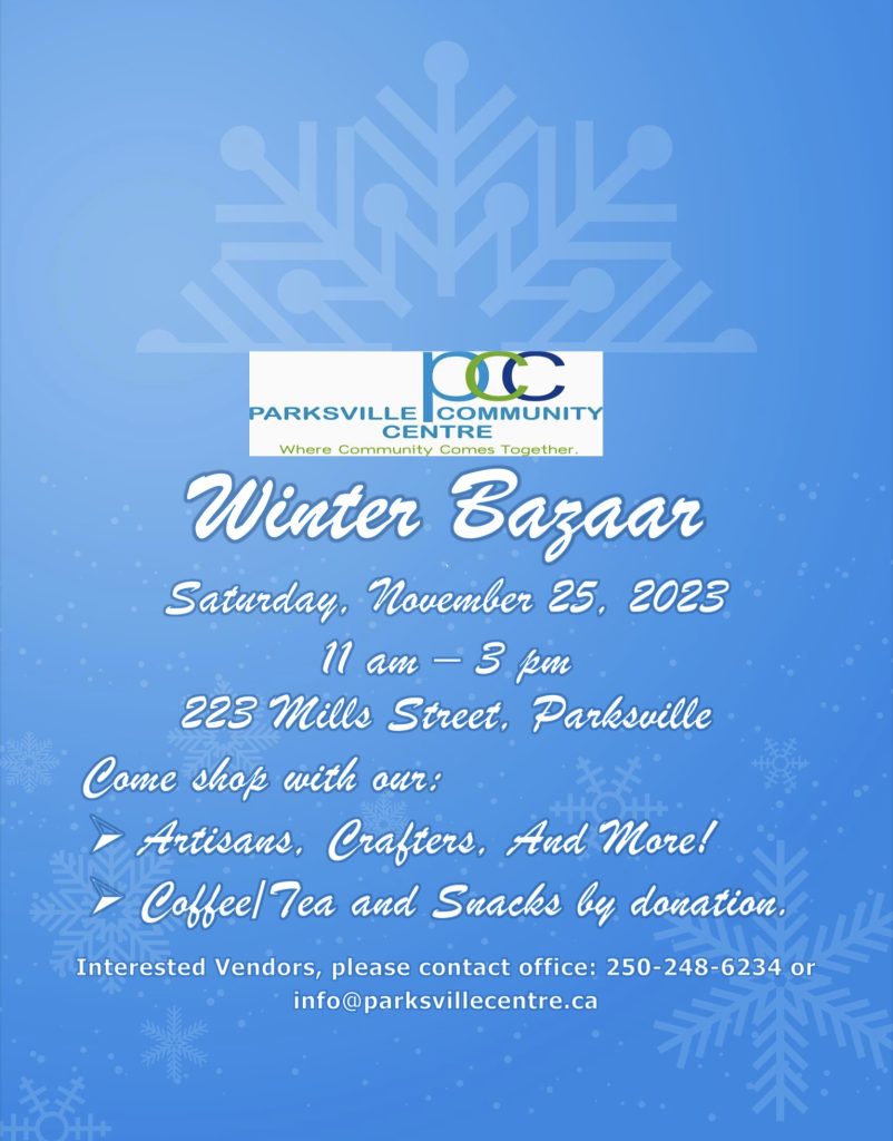 Winter Bazaar Poster, Nov 25, 2023
